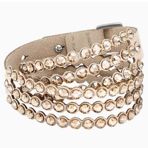 Swarovski wrap bracelet in beige